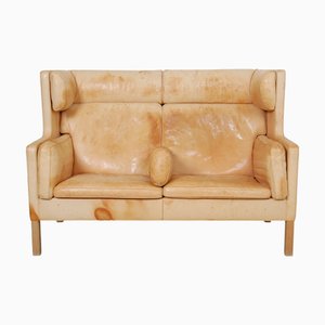 Kupe 2-Seater Sofa in Natural Leather by Børge Mogensen, 2000s