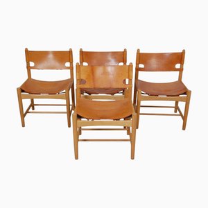 Chaises par Børge Mogensen, Espagne, 1980s, Set de 4