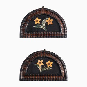 Italienische Pietra Dura Marmorplatten, 19. Jh., 2er Set