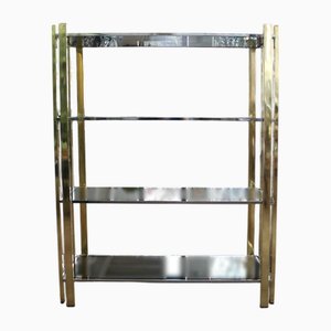 Brass Bookcase, Italy, 1970s