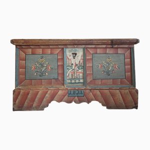 Rustic Hand-Painted Tyrolean Chest