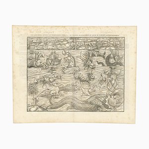 After Munster, Sea Monsters, Woodcut