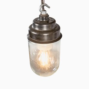 Clear Barrel Pendant Lamp, 1950s