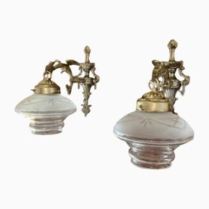Empire Dragons Wandlampen, 1950er, 2er Set