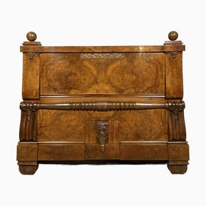 Art Deco Center Bed in Mahogany, 1930s