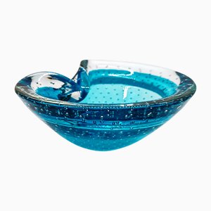 Cenicero de concha de cristal de Murano, Italia, años 60