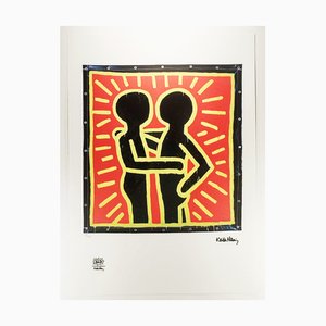 Después de Keith Haring, Composición, Litografía, años 90