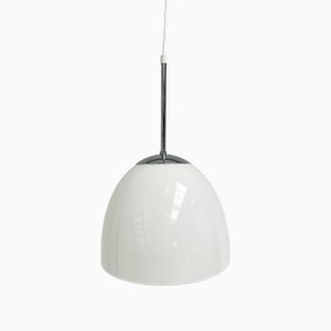 Plafonnier Delta en Verre Opalin par Louis Poulsen, 1960s