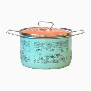 Vintage Italian Blue Pot by Carla Agnelli for Siltal, 1970s