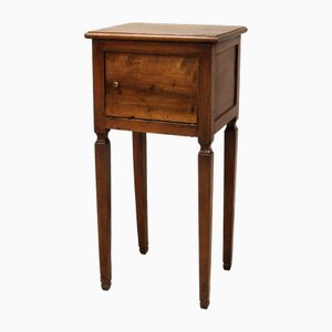 Antique Louis XVI Italian Bedside Table in Walnut