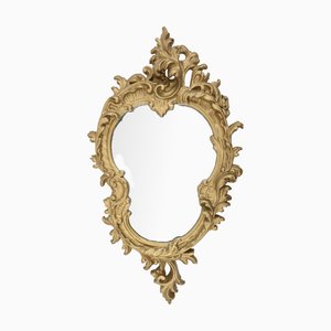 Vintage Belgium Gold Framed Mirror, 1950s