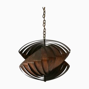 Lampada a sospensione vintage in rame di Louis Weisdorf per Lyfa, anni '60