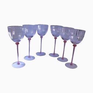 Bicchieri da vino e champagne, anni '70, set di 18