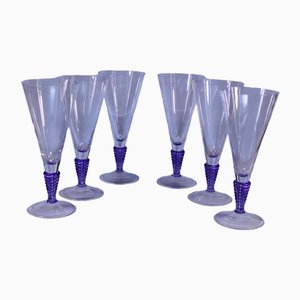Vintage Champaign Glasses, 1970s, Set of 6