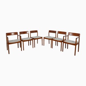 Mid-Century Teak Esszimmerstühle von Johannes Nørgaard für Nørgaards Møbelfabrik, 1960er, 6er Set