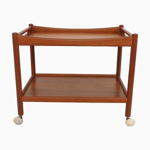 Vintage Servierwagen aus Teak von Hans Wegner für Andreas Tuck