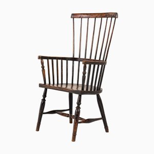 Antique English Ash Comb Back Windsor Chair