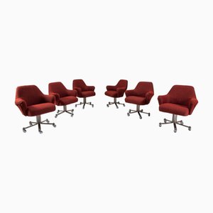 Vintage Italian Moscatelli Dolly Swivel Dining Chairs from Formanova, 1970s, Set of 6
