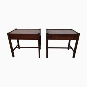 Nachttische von Jacques Hauville, 1960er, 2er Set