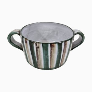 Large Bowl with Two Handles by Robert Picault for Vallauris, 1950s