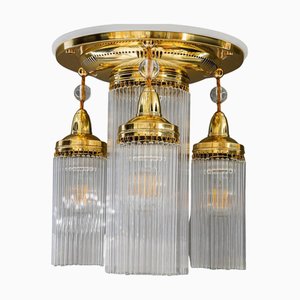 Art Deco Ceiling Lamp with Glass Sticks, 1920s
