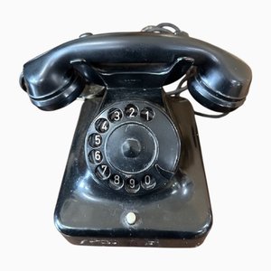 Telefono a rotazione in bachelite di Siemens, anni '50