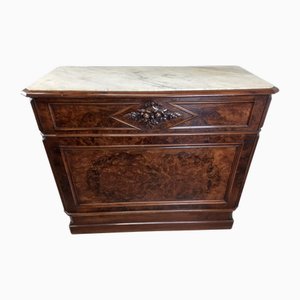 Bancone in marmo e noce