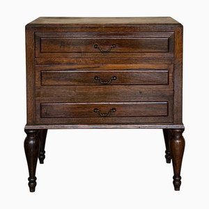 Mid-Century Modern French Walnut Side Table, 1950s