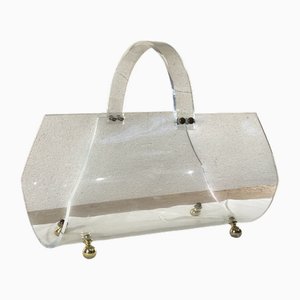 Vintage Designer Magazine Rack in Methacrylate