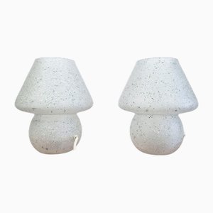 Mushroom Murano Glas Tischlampen von Vistosi, 1970er, 2er Set