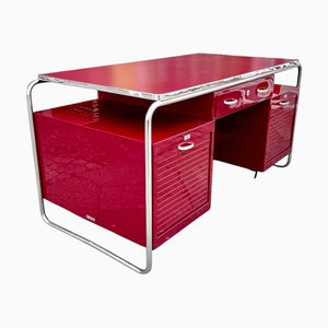 German Bauhaus Modern Tubular Steel Desk Mauser Werke Mod. RD3, Germany 1935, Design Icon of Modernism