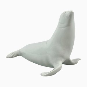 Porcelain Seal Figurine from Royal Dux, 1960s
