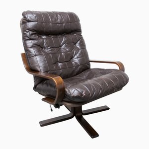 Scandinavian Armchair in Curved Laminated Wood, 1970
