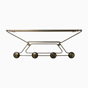 Goldener Vintage Hardware Halter aus Messing zur Wandmontage, 1960