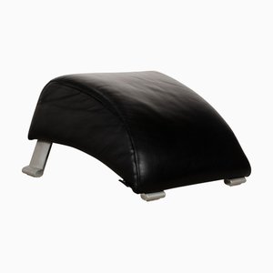 322 Lederhocker in Schwarz von Rolf Benz