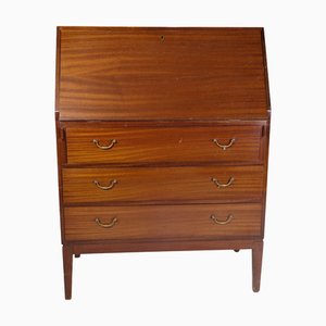 Secretary in Light Mahogany with Brass Handles, 1920s