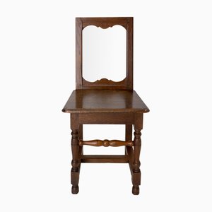 French Lorraine Side Chair in Oak, 1940s