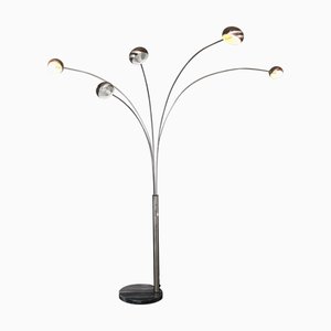 Lampada da terra a 5 braccia di Cottex, Svezia, anni '70