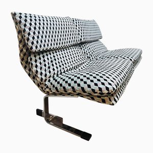 Vintage Italian Design Onda Wave Lounge Chairs by Fauteuils Giovanni Offredi for Saporiti, 1970s