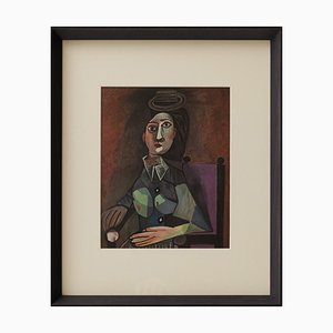 Pablo Picasso, Editions du Chene Composition, 1943, Color Cliche, Framed