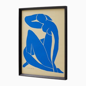 Henri Matisse, Nu Bleu Découpé, 1970, Lithographie, Encadré