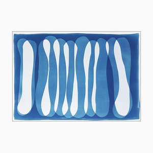 Kind of Cyan, Vertical Folds, Cyanotype, 2025