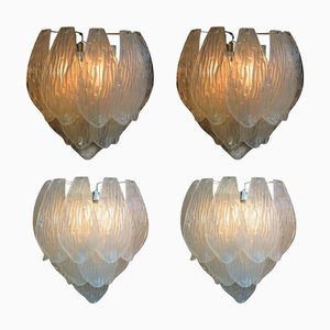 Italian Murano Glass Sconces, 1970s, Set of 4