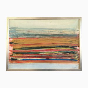 Horizonte acodado, pintura al óleo, enmarcado