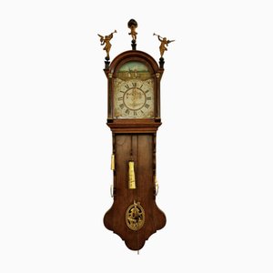 Antique Wall Clock with Decorative Angels and Ornaments