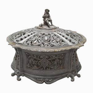 Deutsche Schmuckschatulle aus Metall, 1950er