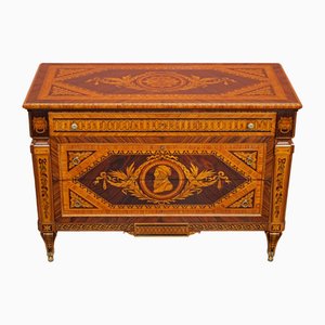 Commode à Tiroirs Néoclassique Marquetée, Italie, 1980s