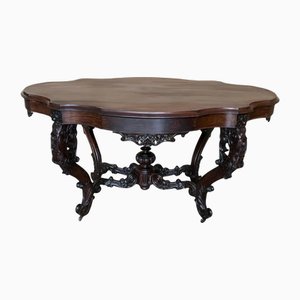 Antique Victorian Burr Walnut Centre Table, 1890