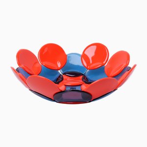 Cestino Circle azzurro di Enzo Mari per Corsi Design Factory