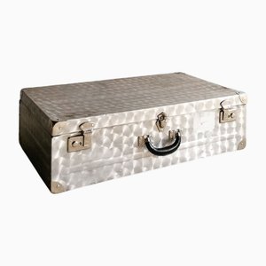 Vintage Aluminum Travel Suitcase, 1970s